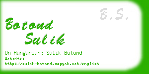 botond sulik business card